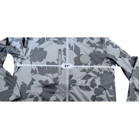 G/FORE Men Tonal Floral Weather Resistant Repeller Jacket Charcoal M NWOT - Picture 4 of 9